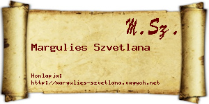 Margulies Szvetlana névjegykártya